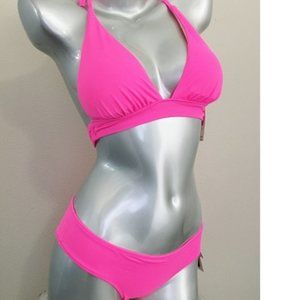 Victorias Secret Push Up Bikini Top & Ruch Cheeky Bottom 2 Pc Swim Bikini Nwt